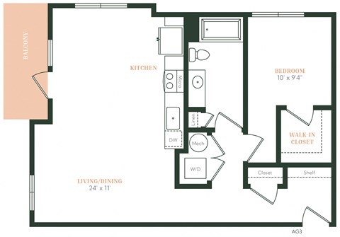 A9 - 1 bed 1 bath